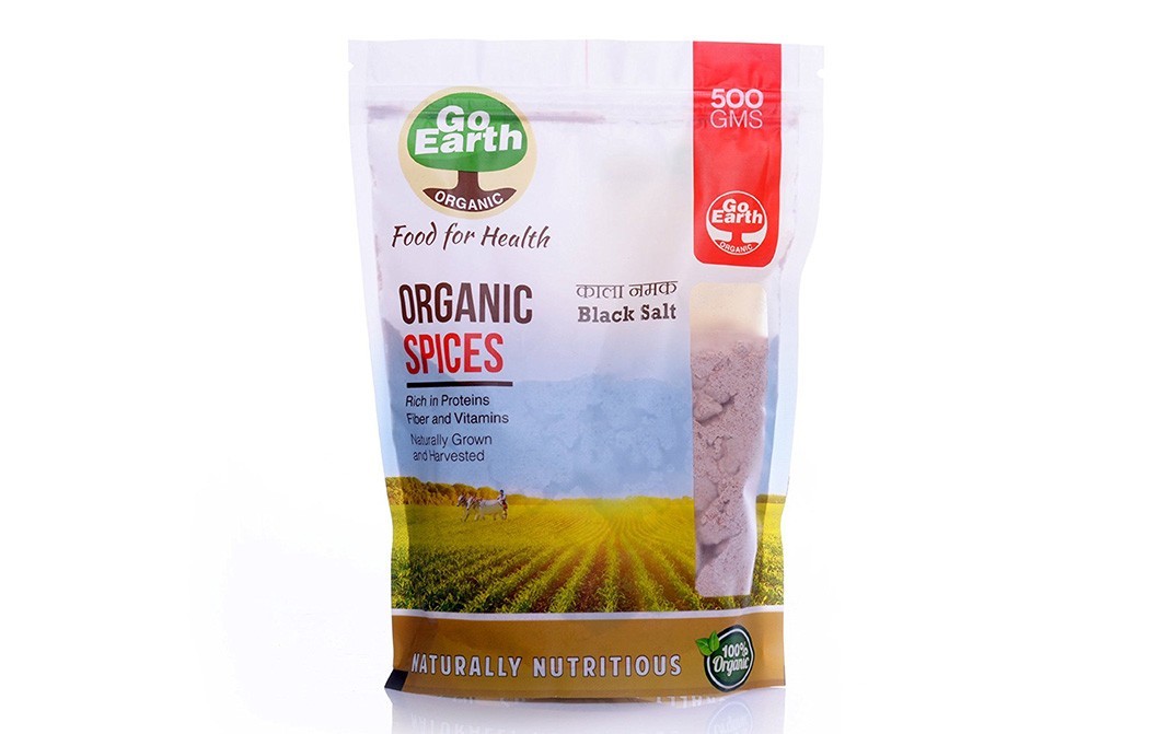 Go Earth Organic Black Salt    Pack  500 grams
